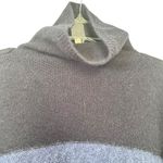 Rebecca Taylor Knit Wool Mohair Cashmere Cowl Neck Fringe Hem Blue Sweater Sz S Photo 1