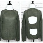Jack by BB Dakota  Green Open Back Knit Sweater Top Size XS Photo 1