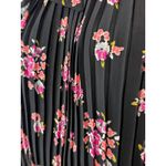 Elle Black Floral Pleated Halter Neck Top Womens XL Blouse Shirt Evening X-Large Photo 6