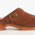 Anthropologie Suede Clog Shoes 36 Tan Brown Fall Autumn Photo 11