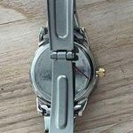 Caravelle by Bulova Ladies Watch Diamonds Black Dial Two Tone Bracelet Photo 8