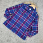 Patagonia Women’s Organic Cotton Long-Sleeved Fjord Flannel Shirt Oasis Blue 12 Photo 1