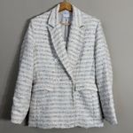 MISA Los Angeles Penny Tweed Blazer Jacket Women's XS Winter White Career NWT Photo 7
