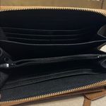 None Brown Suede Studded Wallet with Shoulder Strap Photo 5