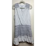 Veronica Beard  Cox Smocked Flounce Coverup Mini Dress Sz. L Photo 4