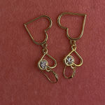 Chic Gold Heart Drop Earrings Nice & Bella jewelry Photo 1