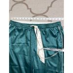 Abercrombie & Fitch  green satin Long sleeve pull on pants PJ set, size XL Photo 8