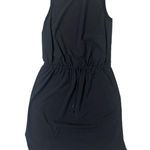 Athleta  Rincon Dress Knee Length Cinch Drawstring Waist Black Womens XS Photo 2