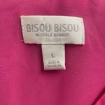 Bisou Bisou Pink Ruffle Sleeve Blouse Size Large Colorful Feminine Flirty Fairy Photo 1