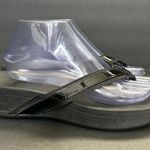 Vionic Womens size 11 High Tide Black Patent Leather Thong Sandals tvw4895 Photo 1