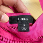 J.Crew  Flutter-Sleeve Crocheted Lace Top Embroidered Pink Barbie Size S Photo 9