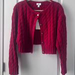 Cult Gaia Gap X  Red Cardigan Photo 0