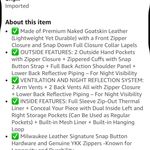 Milwaukee Leather Motorcycle Jacket Zip Photo 5