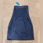 Skatie KATIE Strapless Denim Blue Retro Boho Mini Dress Photo 7