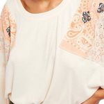 Free People We The Free Feelin It Boho Patchwork Long Sleeve Top Photo 1