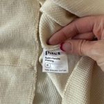 Pact  Womens Cream Waffle Knit Long Sleeve Top Size Medium Organic Cotton Photo 4