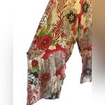 Globe Trotter clothing of Bali colorful floral wide leg pull on pants Pink Size L Photo 1