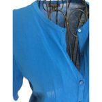 Ann Taylor Petite Women Blue Short Sleeve Button Down Knit Sweater Top Sz XSP Photo 4