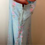 Vintage dainty daisy blue halter maxi prairie dress Photo 2