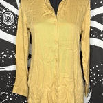 Joan Vass  New York Shirt Top Womens XS Brown Viscose Long Sleeve Button Front Photo 0