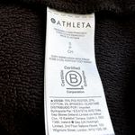 Athleta  Cozy Karma Mock Neck Dress Pockets Above Knee Breathable Black S Petite Photo 3