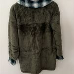 Cozy Sherpa Fleece Plaid Shacket Jacket with Button Photo 1