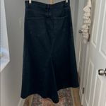 ZARA  High Rise Five Pocket Denim Midi Fishtail Skirt Dark Navy Blue Large Photo 8