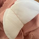 Vintage 90s Ellen D Cottagecore Pink Heart Cardigan Medium Photo 5