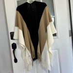 C. Est.1946 Black and Cream Knit Poncho one size Size undefined Photo 2