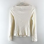 Citizens of Humanity Iris Cutout Ribbed Long Sleeve Tee Top Shirt White Small Photo 2