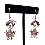 Handmade Dancing Music Festival Girl Earrings Photo 0