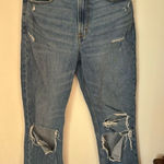 Abercrombie & Fitch Abercrombie distressed ankle straight ultra high rise jeans size 6R 99% cotton Photo 0