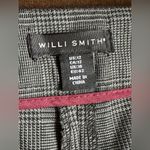 Willi Smith  Black & Gray Checkered Dress Pants W Stripe Waist Straight Leg SZ 12 Photo 7