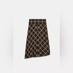 ZARA  asymmetric plaid midi - XS Photo 4