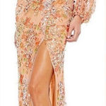 Mac Duggal 93547 Womens FLORAL PRINT SEQUINED PUFF SLEEVE GOWN Photo 1