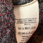 Free People  windowpane open front gray red cardigan oversized size‎ XS/S Photo 6