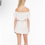 Faithfull the Brand Savoy Dress in Atacama Stripe 100% Linen Off Shoulder Size 6 Photo 1