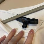 HFR x Undra Celeste Ponte Knit Origami Top Sea Salt Asymmetrical White Peplum Size XS Photo 3