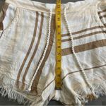 Rip Curl  Shorts Elastic Waist Brown Tan Cream Stripe XL Photo 7