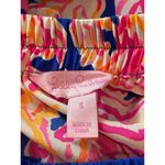 Lilly Pulitzer Off Shoulder Blue Pink Floral Bell Sleeve Silk Short Dress S Photo 6