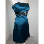 Teeze Me Vintage y2k Tube Top Teal Party Cocktail Mini Dress 5 Photo 4