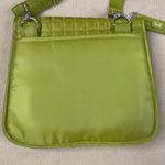 Lug Crossbody Bag Vintage Quilted Nylon Lime Green Adjustable Strap Pockets EUC Photo 9