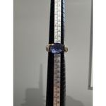 BLUE CRYSTAL ADORNED VINTAGE ESTATE 925 STERLING SILVER WOMEN'S‎ RINGS SIZE 8 Photo 2