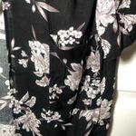 Spiritual Gangster Spiritual Ganster White, Grey and Black Floral Kimono Tie Robe / Swim Cover OS Photo 5