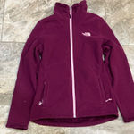 The North Face  Jacket Womens Large purple Morning Glory Fleece Lined Full Zip Photo 0
