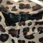 21 Saints Womens Animal Print Sleeveless Bodysuit Black Photo 7