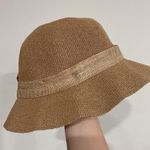 Summer Ribbon Bow Brown Bucket Hat Beach Photo 2
