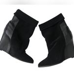 IRO  Black Darlon Heeled wedge Boots with Suede and Leather Contrast Photo 9