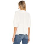 Amanda Uprichard  Ivory Evangeline Blouse Balloon Sleeve Revolve Chic Top Sz XS Photo 3