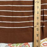 Staccato  size small round hem burnt orange striped sweater long sleeve boat neck Photo 1